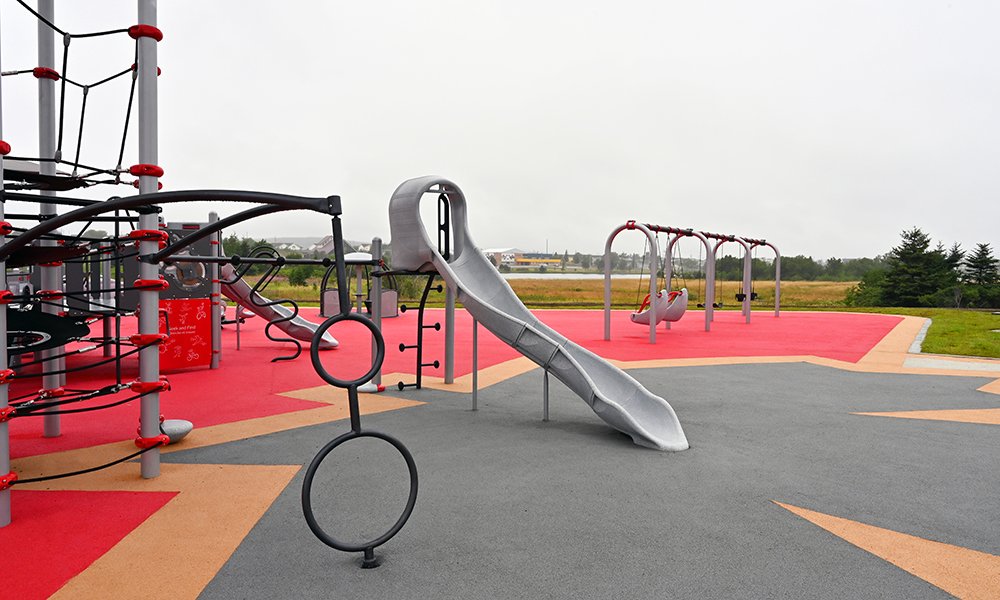 Photo of the Accessible Playground equipment at Mundy Pond Park