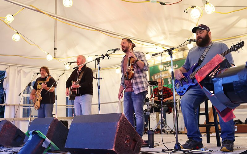 Photo of Coaker's Hat, a four man band that plays traditional Irish newfoundland music