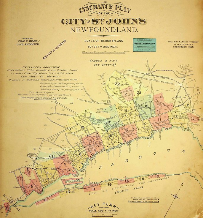 scan of historic document map from 1880