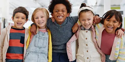 group of children smiling 