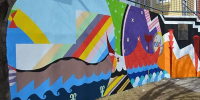 mural located at Rawlins Cross