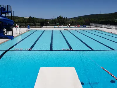 Bowring Park Pool photographed from the diving board