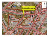Subject property outlined on a map 