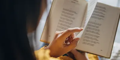 a person reading 