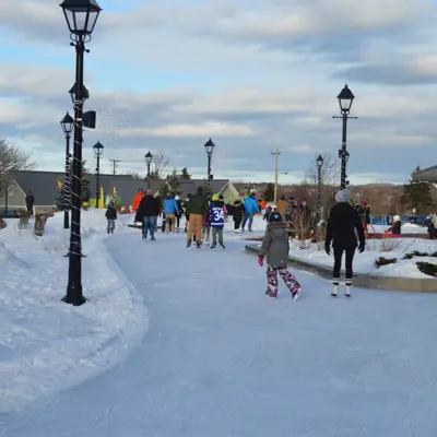 People skating on The Loop