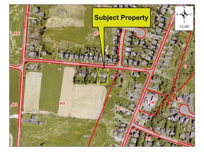 13 Walsh's Lane outlined on a map 