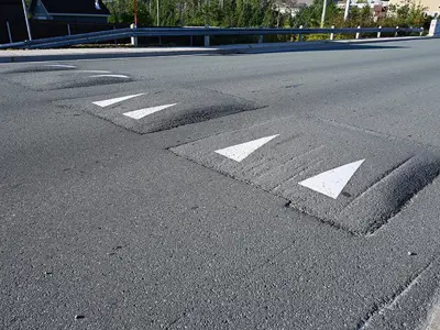 a speed cushion 