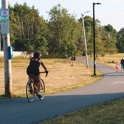 a bike travelling on Kelly's Brook Trail