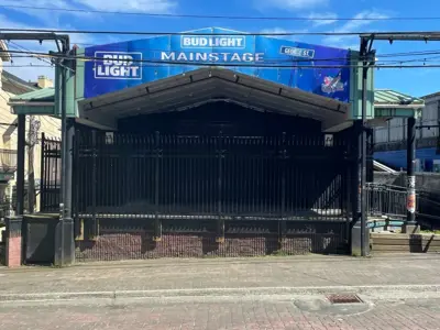 an outdoor stage on George Street