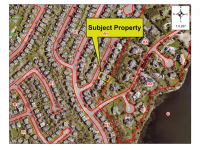map of the area