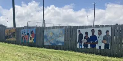 Honouring Frontline and Essential Workers mural
