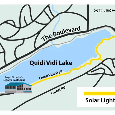 Map of Quidi Vidi Lake and surrounding area