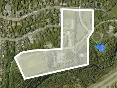 Map depicting a partial closure of Bowring Park