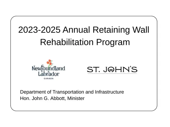funding sign for retaining walls