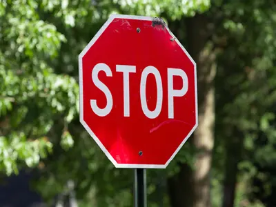 a stop sign