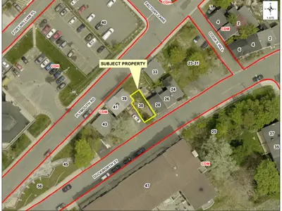 property outlined on a map