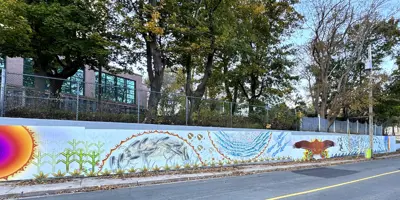 Year of the Arts Mural on Harvey Road