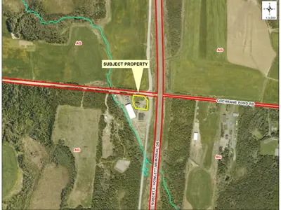 Map of a property with a yellow border around it