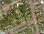 Subject property outlined on a map 