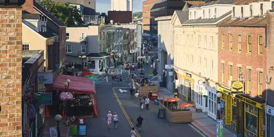 the downtown pedestrian mall