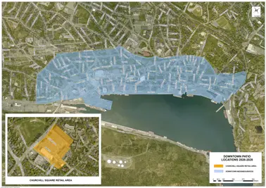 Subject property outlined on a map 