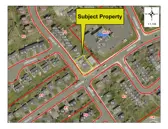 Map of a property with a yellow border around it