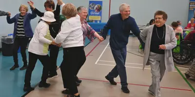 people dancing at the Seniors Day event