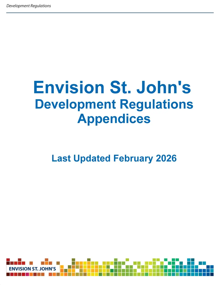 Cover of the Development Regulations Appendices