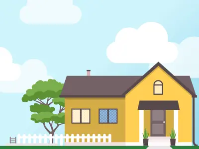 cartoon drawing of a property 