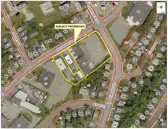 Subject property outlined on a map 