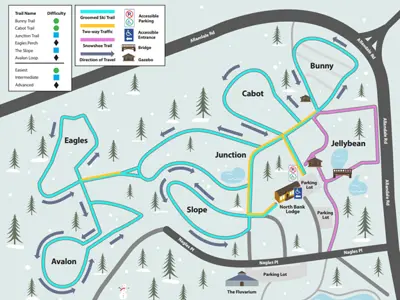 map of the winter trails at Pippy Park