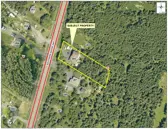 Map of a property with a yellow border around it.