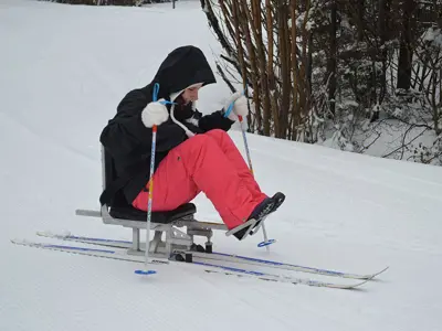 person on a Sit Ski